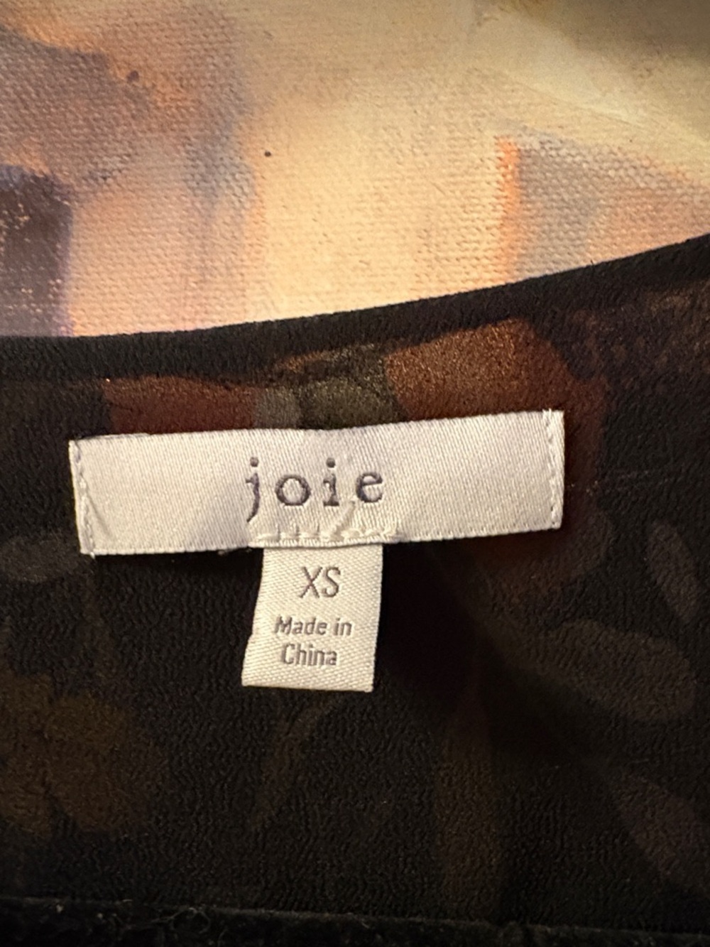 Joie Albany Silk Floral Blouse Black Sheer Long Sleeve XS - Picture 3 of 4